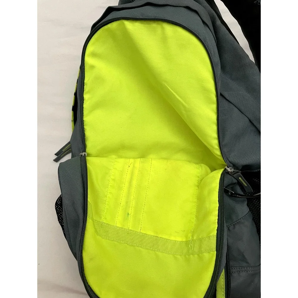Vintage Y2K Nike Ole Miss Rebels Backpack Gray / Neon Green RARE